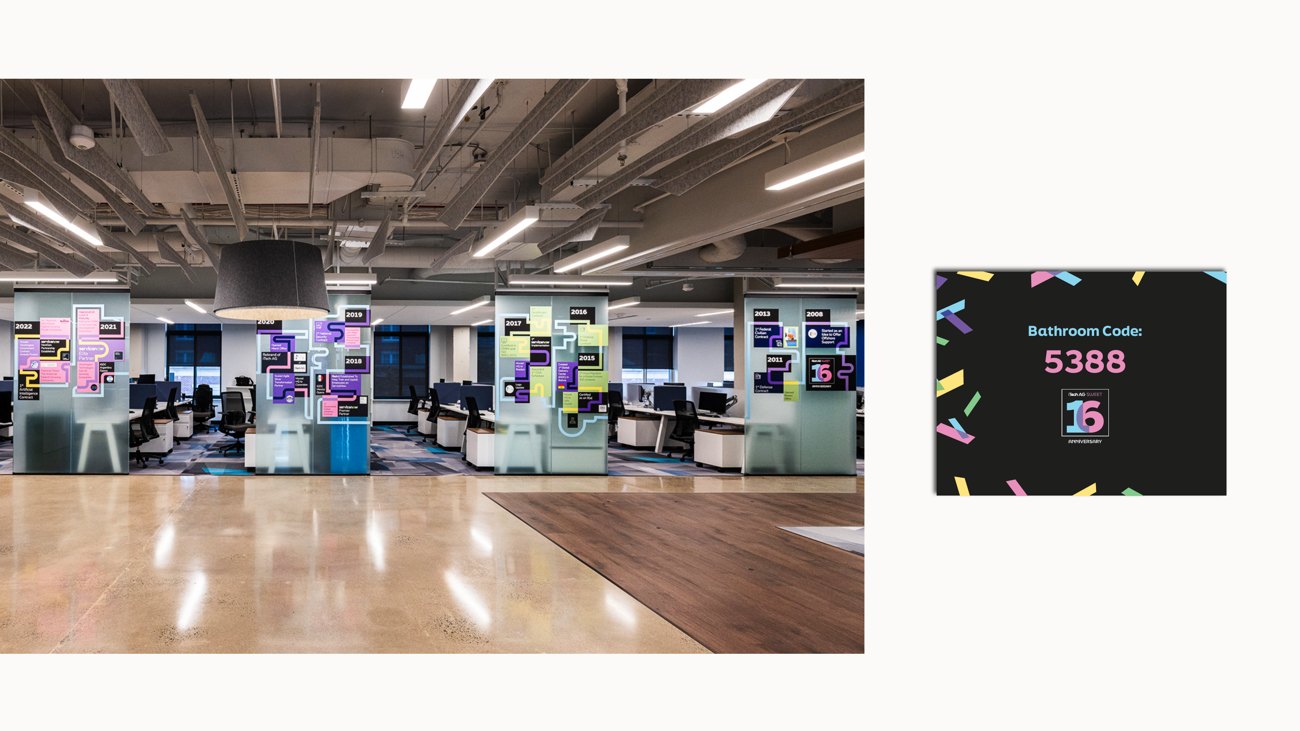 The full Sweet Sixteen installation